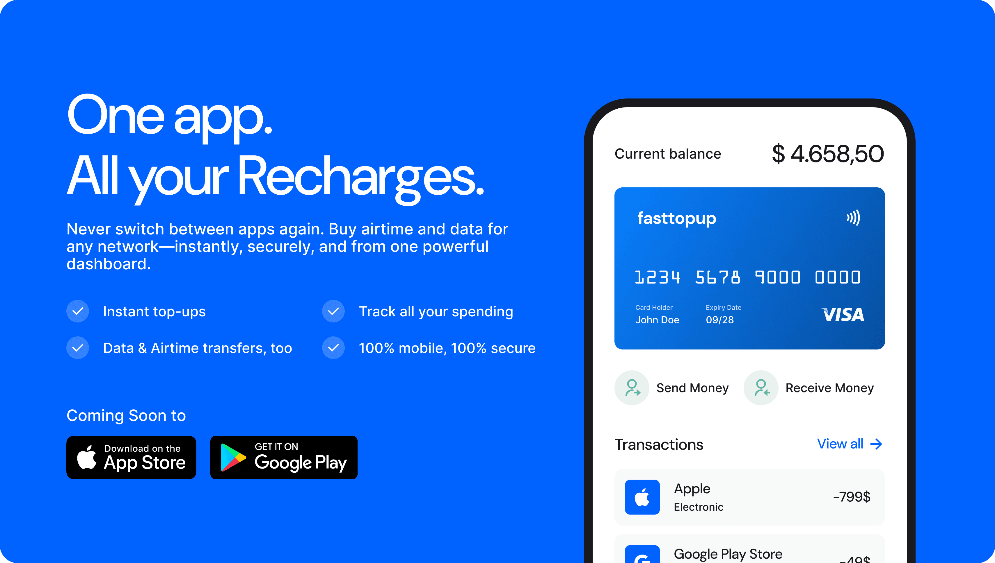 One app. All your Recharges